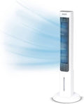 LIVINGTON ChillTower - Air Conditioner with Water Cooling - Mobile Air Conditioner with 3 Cooling Levels - Evaporative Cooler without Exhaust Hose for 12 Hours Cooling Thanks to 1.5 L Tank