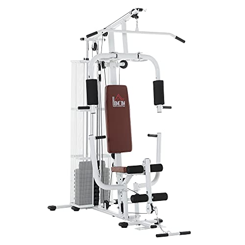 HOMCOM Multistation: Kraftstation mit Latzug, Butterfly & 45 kg Gewichten ✨