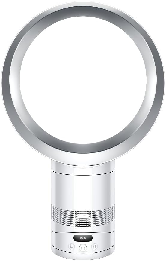 Dyson Cool™ CF1 Tischventilator, Weiß/Silber – Leise & Leistungsstarke Kühlung mit Air Multiplier™ Technologie, MyDyson™ App-Steuerung, Schlafmodus, Energieeffizient