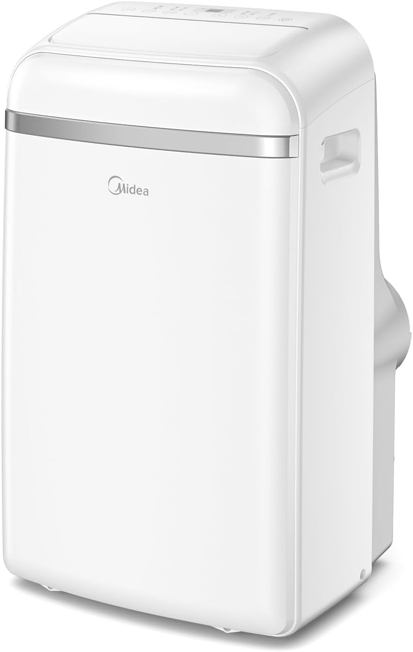 Midea Mobiles Klimagerät MPD-12CRN7, 3-in-1 Klimaanlage mit Abluftschlauch, Kühlen&Entfeuchten&Ventilieren,12000BTU/h(3,5kW/h) für Räume ca. 41m³(102㎡), 24h-Timer, 3 Jahre Garantie, weiss