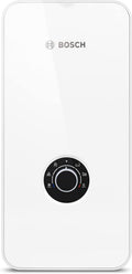 Bosch Tronic 5000 Electronic Instantaneous Water Heater 21/24/27 kW, Switchable, Pressure-Resistant, Continuous Temperature Selection, 400 V, Modern Glass Look, White