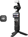 DJI Osmo Pocket 4 Creative Combo, Pocket Gimbal Vlog Camera, 1 Inch CMOS and 4K/240fps, 3-Axis Stabilization, 2 x Lossless Zoom, 107 GB Integrated Memory, Mic 3 Transmitter, Fill Light