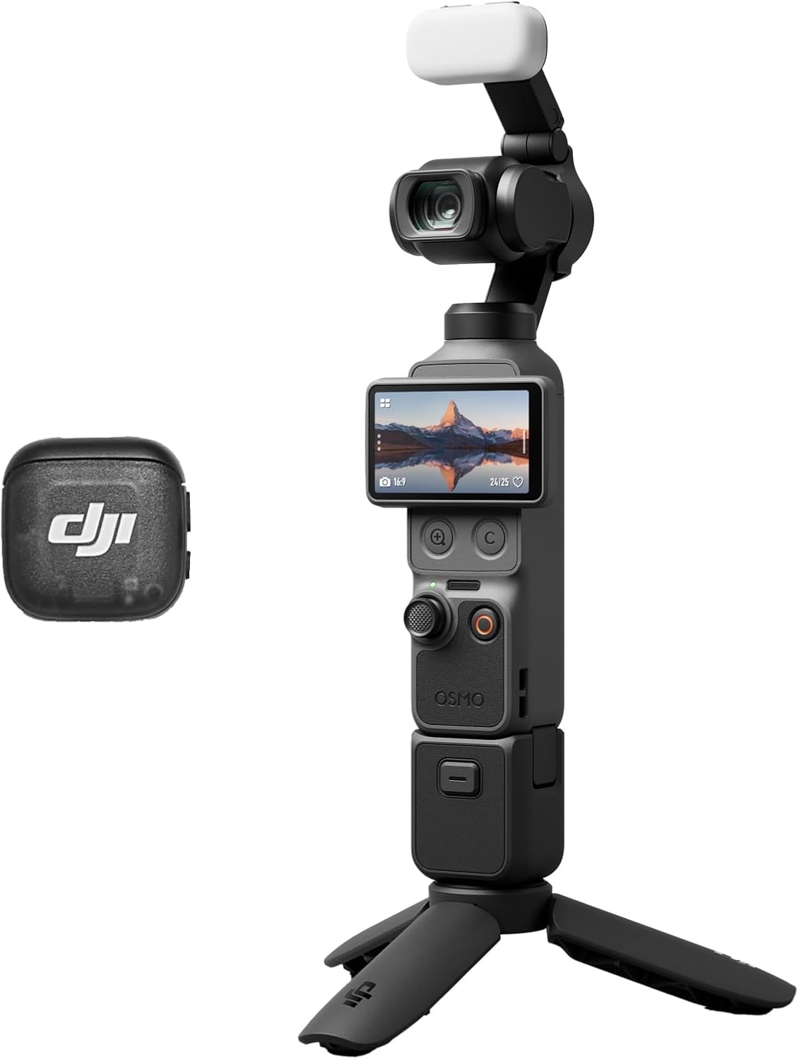 DJI Osmo Pocket 4 Creative Combo, Pocket Gimbal Vlog Camera, 1 Inch CMOS and 4K/240fps, 3-Axis Stabilization, 2 x Lossless Zoom, 107 GB Integrated Memory, Mic 3 Transmitter, Fill Light
