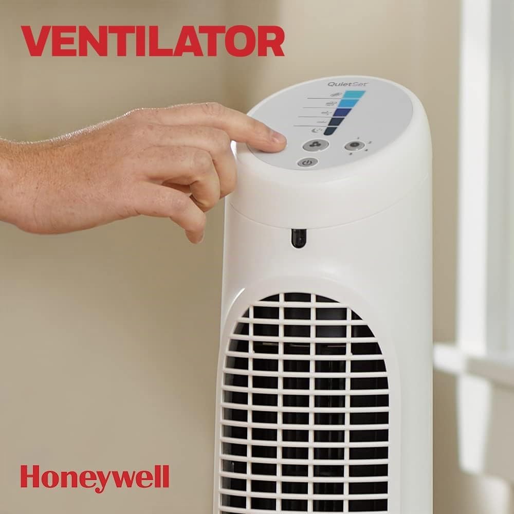 Honeywell HYF260E4 Quiet-Set tower fan (with remote control, 1 piece)
