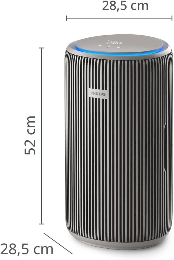 Philips PureProtect 3200 Series: Intelligent Air Purifier, HEPA and Activated Carbon Filter, CADR 500 m³/h for 130 m², Ultra Quiet and Energy Efficient, Captures 99.97% Allergens (AC3210/12)