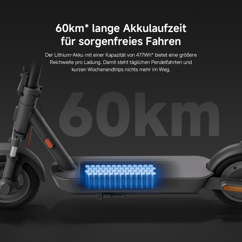 Xiaomi E-Scooter mit Straßenzulassung 4 Lite, 4 Ultra, 5 Elite, 5, 5 Pro, 5 Plus oder 5 Max (max 20km/h, bis zu 70km Reichweite und 25% Steigung, Luftreifen, Dual-Bremsen, Display, App)