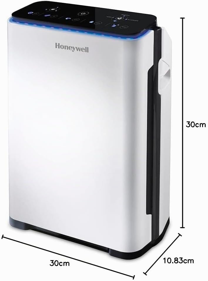 Honeywell Premium-Luftreiniger (True HEPA, Allergie, Luftqualitätssensor, CADR 204 m3/h, 4-stufige Filtrierung) HPA710WE