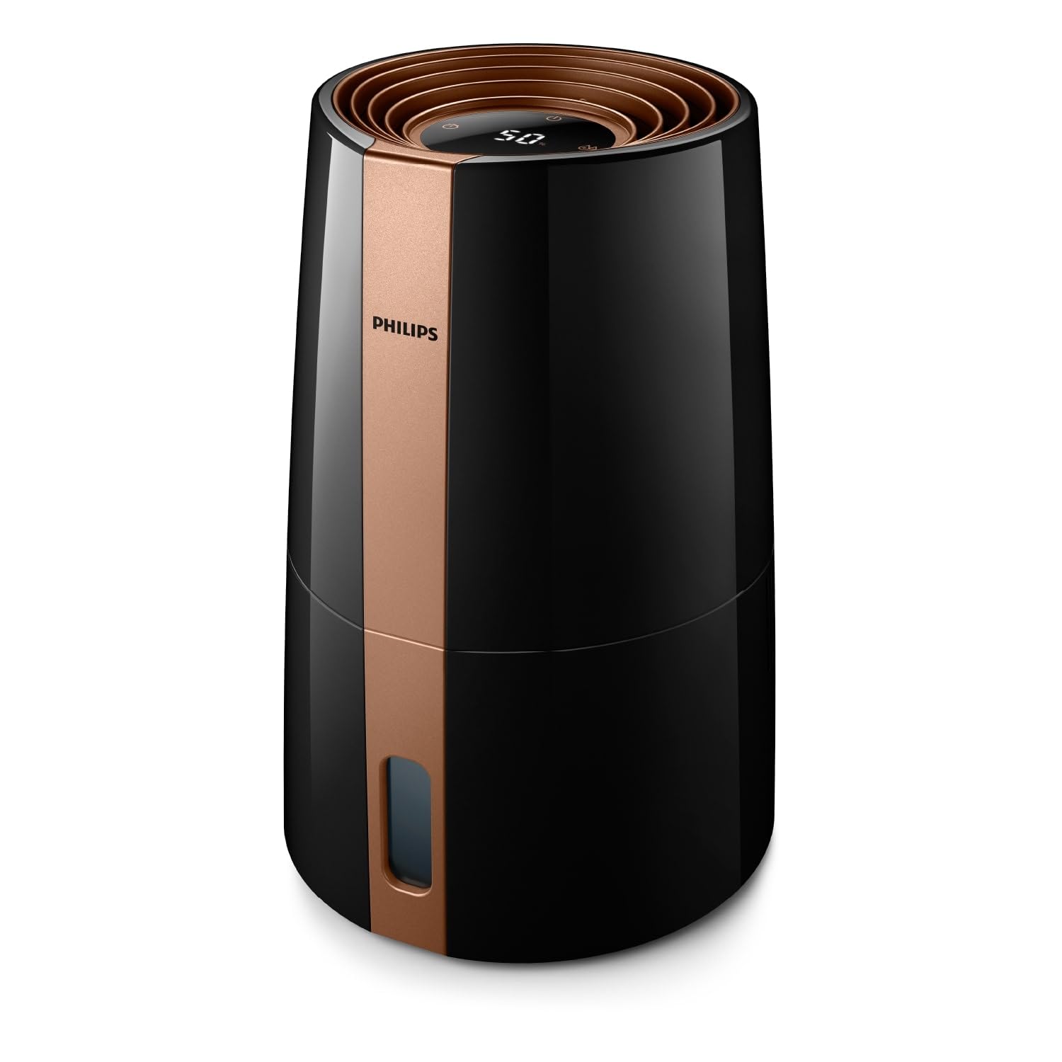 Philips Humidifier 2000 Series, NanoCloud Technology, 99.97% Less Bacteria, 200ml/h, 2L Tank, Ultra Quiet (33dB), Sensor, 3 Levels, Auto & Sleep Mode, Timer, Black (HU2718/10)