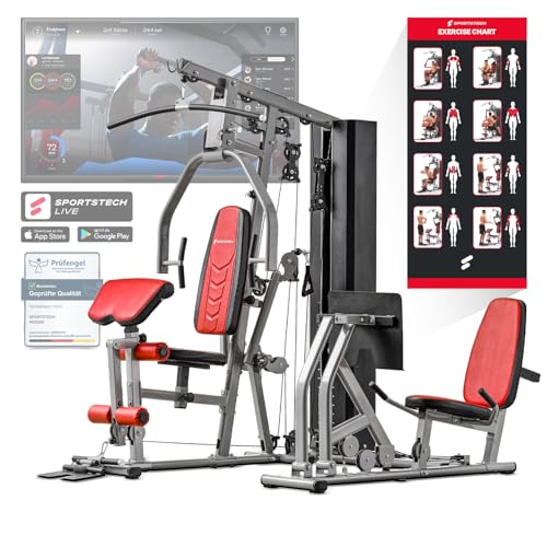 Sportstech HGX300: Multifunktions-Kraftstation mit Beinpresse, Stepper & Powertower ✨