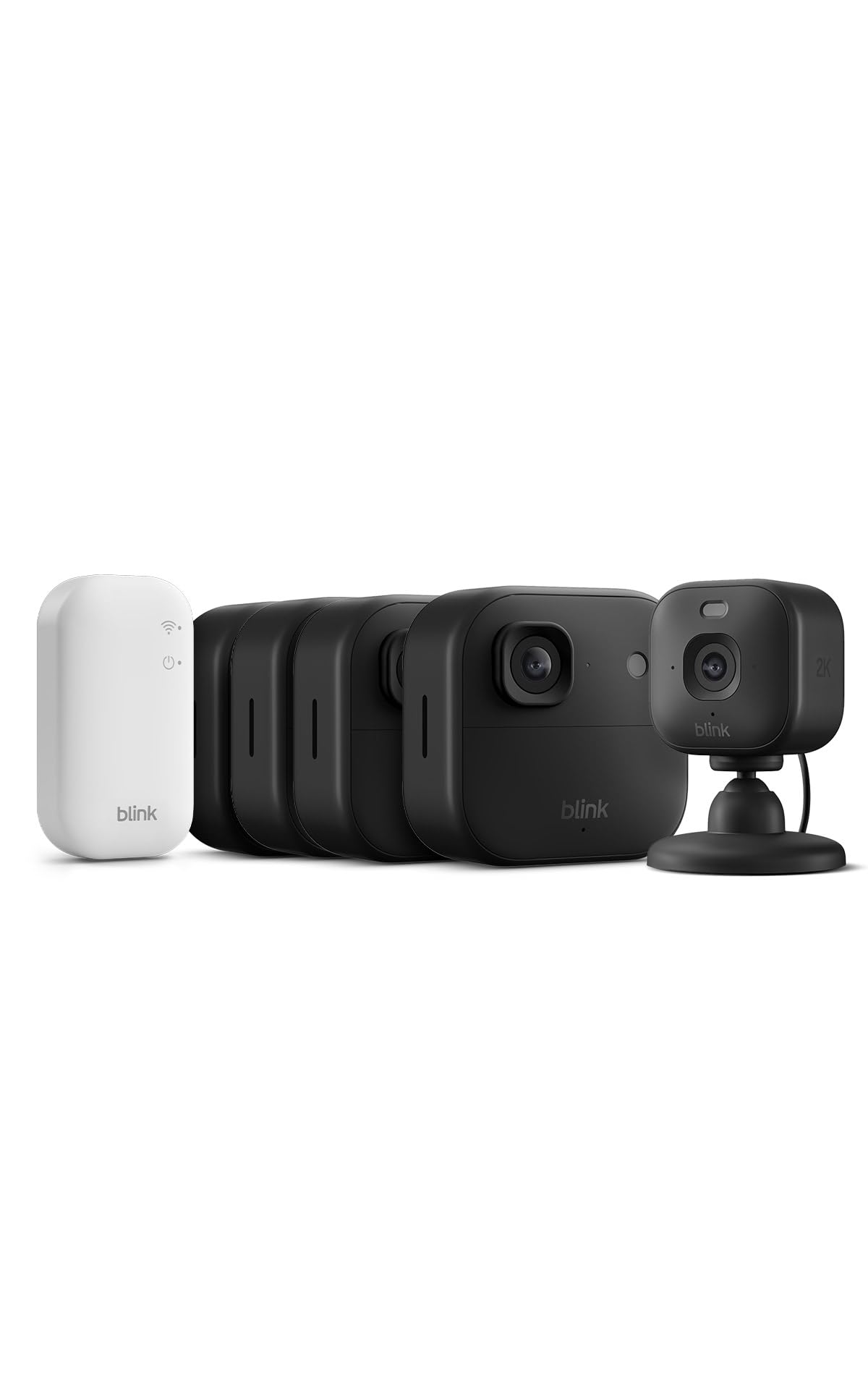 Blink Outdoor Camera 2K+ (newest gen) — Wireless smart security camera, 2K video resolution, enhanced audio, up to two-year battery. Sync Module Core included — 1 camera system, Black