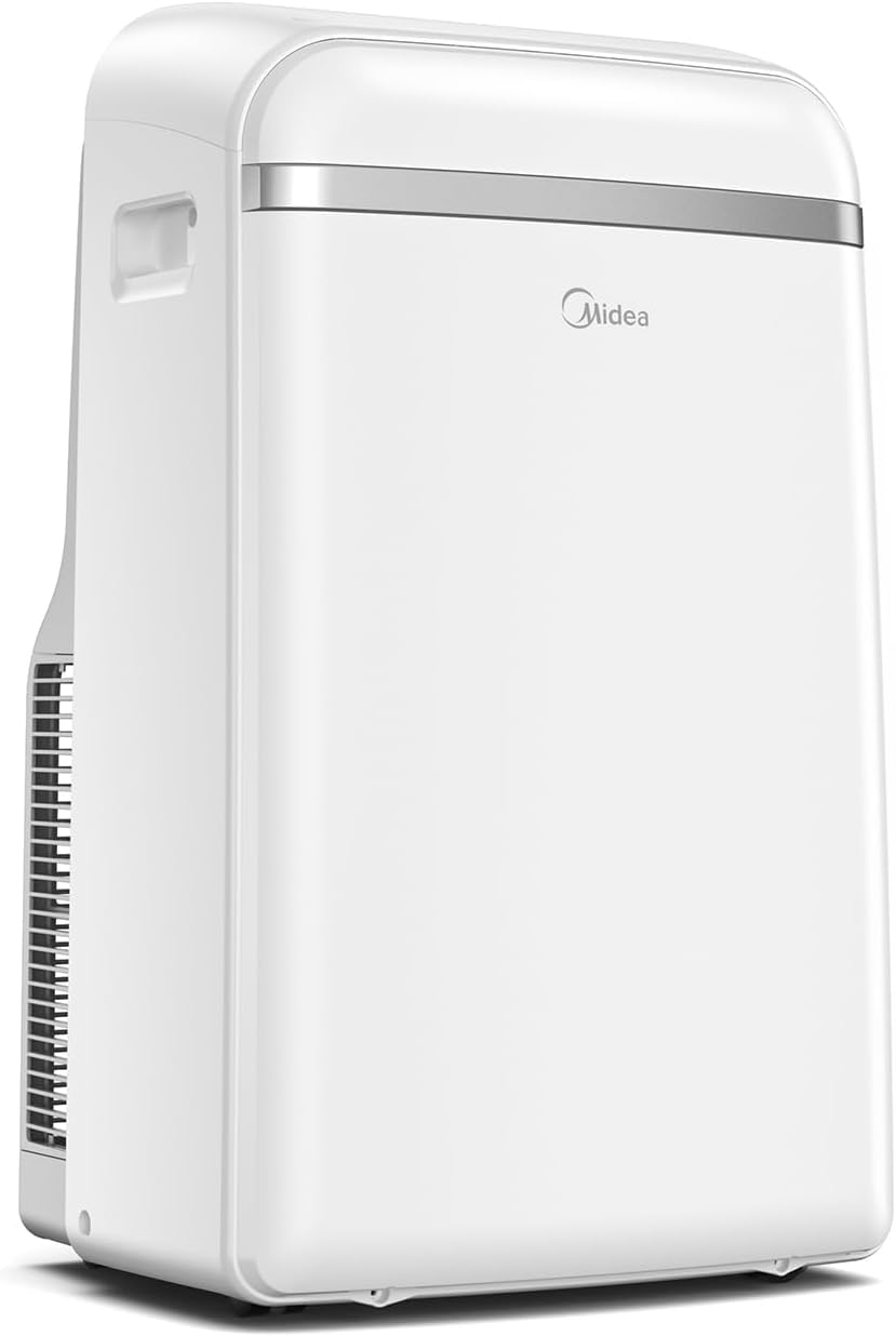 Midea Mobiles Klimagerät MPD-12CRN7, 3-in-1 Klimaanlage mit Abluftschlauch, Kühlen&Entfeuchten&Ventilieren,12000BTU/h(3,5kW/h) für Räume ca. 41m³(102㎡), 24h-Timer, 3 Jahre Garantie, weiss