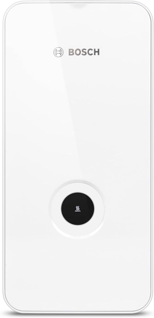 Bosch Tronic Line Electronically Controlled Instantaneous Water Heater 15/18/21 kW - Switchable, Pressure-Resistant, Continuous Temperature Selection, Modern Glass Look, White [Energy Class A]