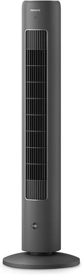 PHILIPS Oszillierender Turmventilator 5000 Serie, 105 cm, Fernbedienung, Timer, 3 Geschwindigkeiten, 3 Modi, 40W, leistungsstarker leiser Luftstrom, geeignet als Aroma-Diffuser, grau (CX5535/11)