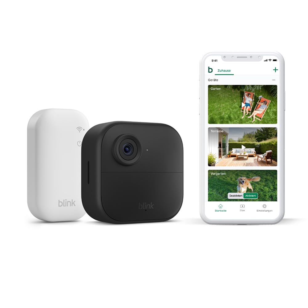 Blink Outdoor 4 camera | Wireless HD smart security camera, two-year battery life, enhanced motion detection, works with Alexa | 1 camera system with Sync Module Core incl.| IP65