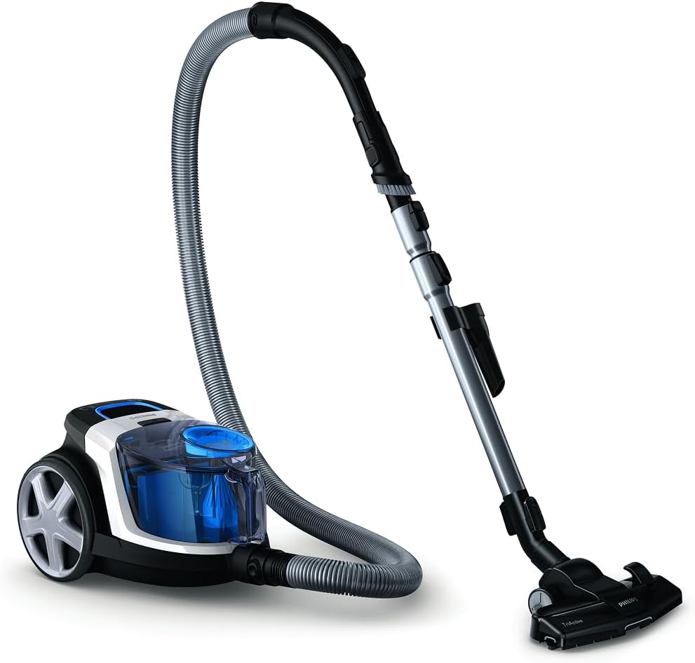 Philips PowerPro Compact Vacuum Cleaner - Lightweight, Bagless, 900W Suction Power, TriActive Nozzle for Hard Floors and Carpet, Allergy H13 HEPA Filter, PowerCyclone 5 Technology (FC9332/09)