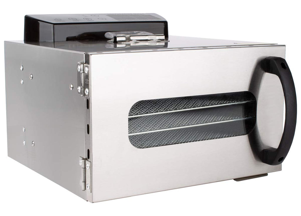 Beeketal 'BDA-15' Dörrautomat aus Edelstahl mit 10 Etagen, Zeitschaltuhr (max. 24h), einstellbarer Temperatur (30-90 °C) und LED Bedienfeld - Profi Gastro Dörrgerät inkl. 10 Einlegegittero