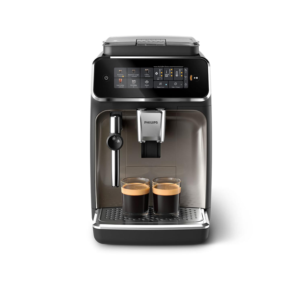 Philips 2200 Series Fully Automatic Coffee Machine, 2 Types of Coffee, Classic Milk Frother, Intuitive Touch Display, 100% Ceramic Grinder, Matt Black (EP2220/10)