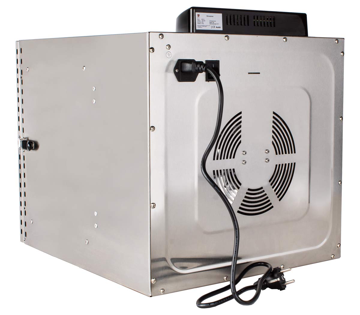 Beeketal 'BDA-15' Dörrautomat aus Edelstahl mit 10 Etagen, Zeitschaltuhr (max. 24h), einstellbarer Temperatur (30-90 °C) und LED Bedienfeld - Profi Gastro Dörrgerät inkl. 10 Einlegegittero