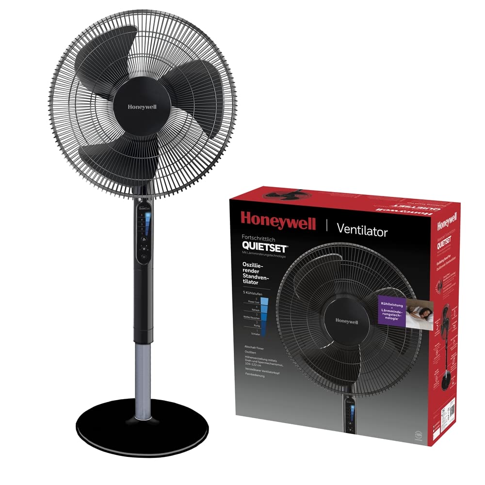 Honeywell HYF260E4 Quiet-Set tower fan (with remote control, 1 piece)