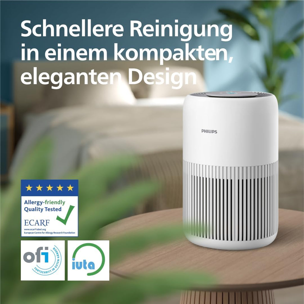 Philips Air Purifier 900 Series, HEPA NanoProtect + Activated Carbon Filter, CADR 250 m³/h for 65 m² Allergy Sufferers, Quiet, Intelligent and Energy Efficient (AC0950/10)