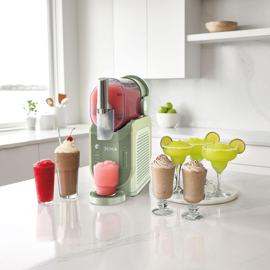 Ninja SLUSHi FS301EUTG Slush Ice Cocktails Frappe Milkshakes & Frozen Juice Machine - No Ice or Preparation - WhisperChill Technology - Holds 1.9L - Green