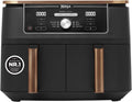 Ninja Foodi MAX Dual Zone Hot Air Fryer [AF400EUCP] Amazon Exclusive, ‎2470 Watt, 9.5 L, 2 Hot Air Fryer Compartments, 6 Functions, 27 x 41.5 x 32.5 cm, Copper/Black