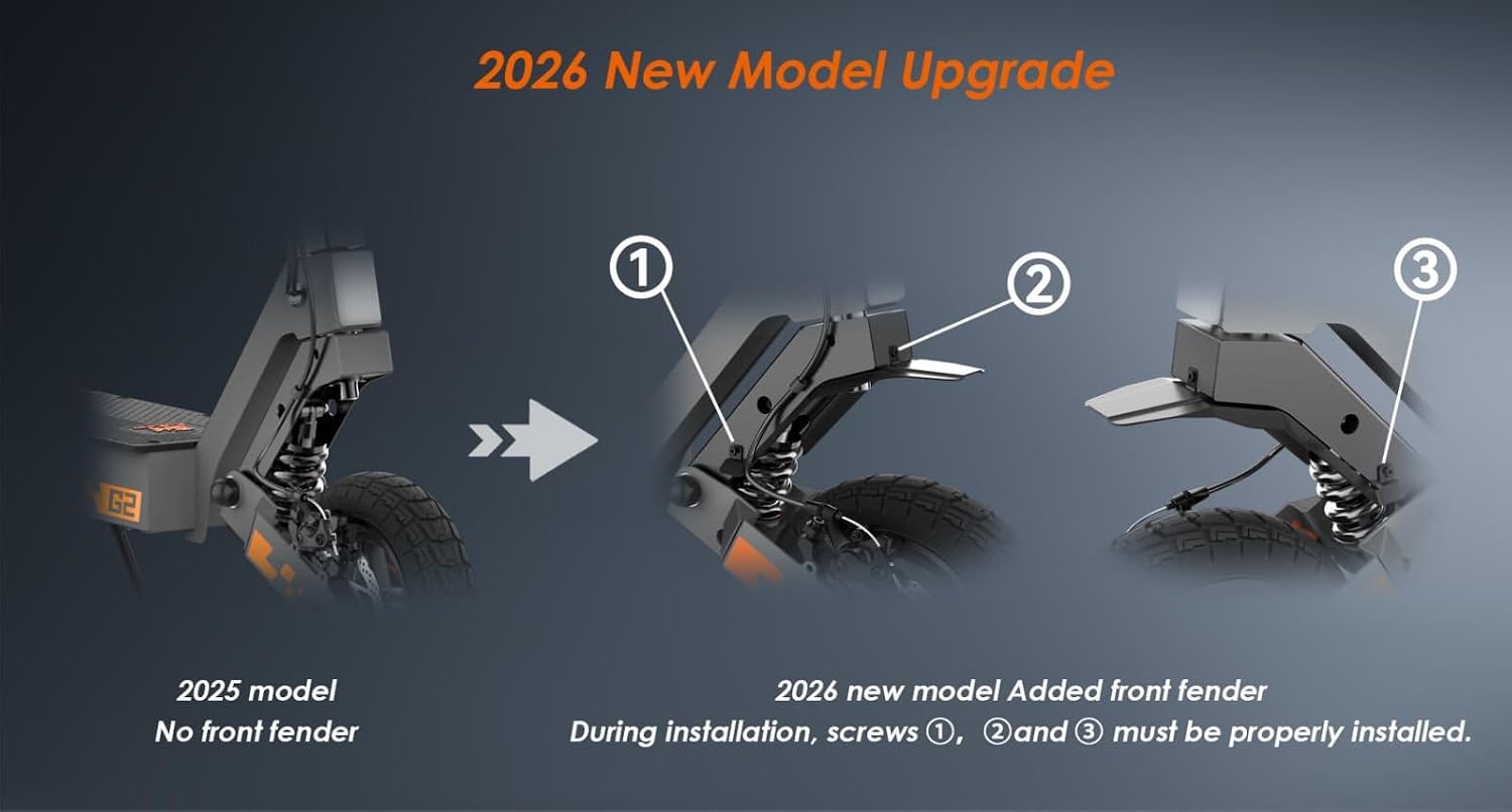 Kukirin G2 E Scooter, Elektroroller, 48V 15Ah Elektro Roller, Fährt 55 Km, Faltbarer E Roller Offroad, Mit Doppelter Stoßdämpfung Vorne und Hinten, 10" Elektro E-Scooter