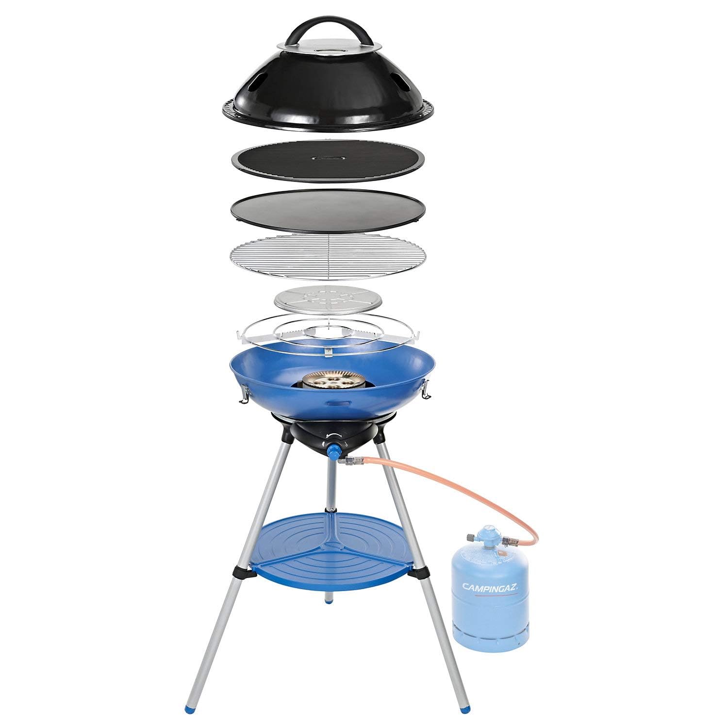 Campingaz Party Grill 400 CV for Use with a Valve Gas Cartridge CV300+ or CV470+ (Piezo ignition), blue