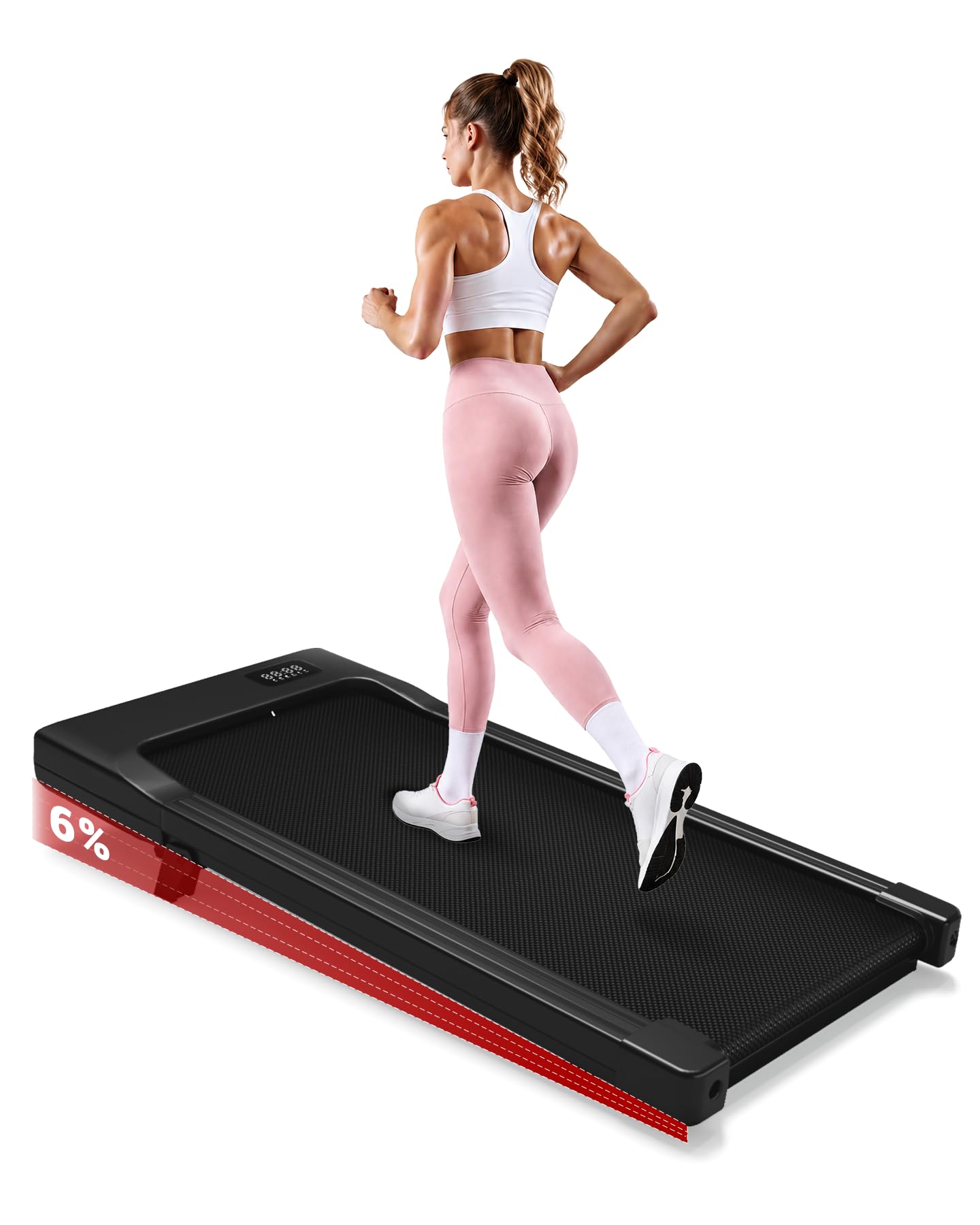 Superun Raceable Walking Pad, Treadmill for Home, 2.5 HP with App and Remote Control, Treadmill Desk, Max 136 kg with Multi-Runner Racing and Training Couses
