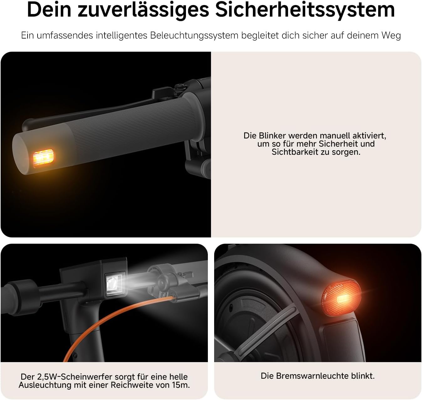 Xiaomi E-Scooter 6 Series, E Roller Mit Straßenzulassung, Max 20km/h, 45-75km Reichweite, 10-12"" Tubeless-Reifen, Federung, Doppelbremse, Faltbar, App-Steuerung
