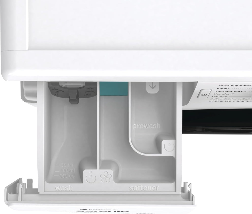Gorenje WPNEI74A1TS Waschmachine mit Dampffunktion/ConnectLife / 7Kg / 1400 U/min / 15 Programme/Totaler AquaStop/WaveActive Trommel/ExtraHygiene/PowerWash/Schnell Waschgang/Weiß/EEK: A-10%