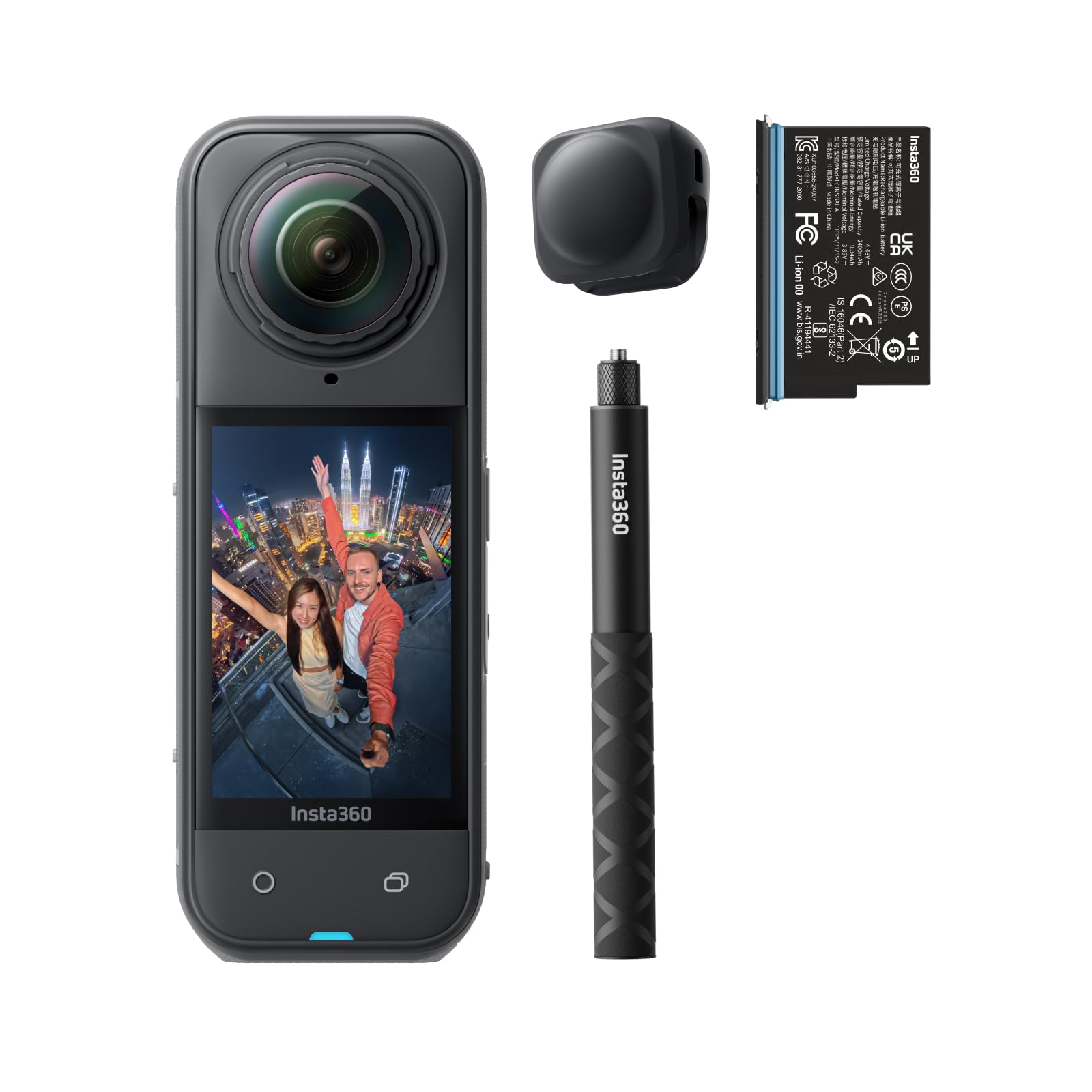 Insta360 X5 Must-Have Bundle, Waterproof 8K 360° Camera, Low Light Lead, Invisible Selfie Stick Effect, Robust & Replaceable Lenses, 3 Hour Battery, Integrated Wind Protection, Stabilisation