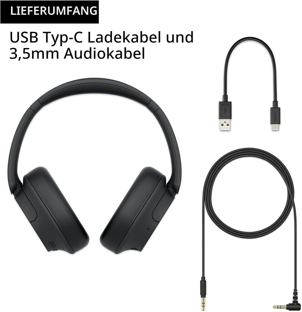 Sony WH-CH720N Wireless Headphones with Noise Canceling - Black (National Version)