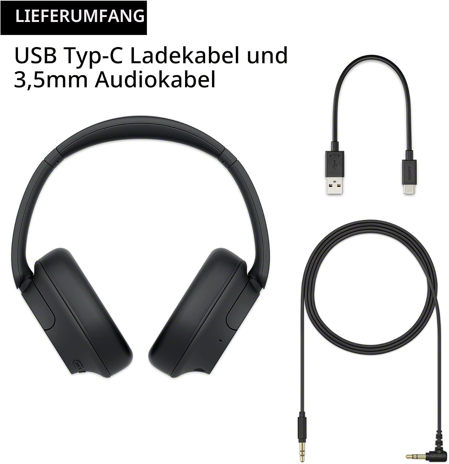 Sony WH-CH720N Wireless Headphones with Noise Canceling - Black (National Version)