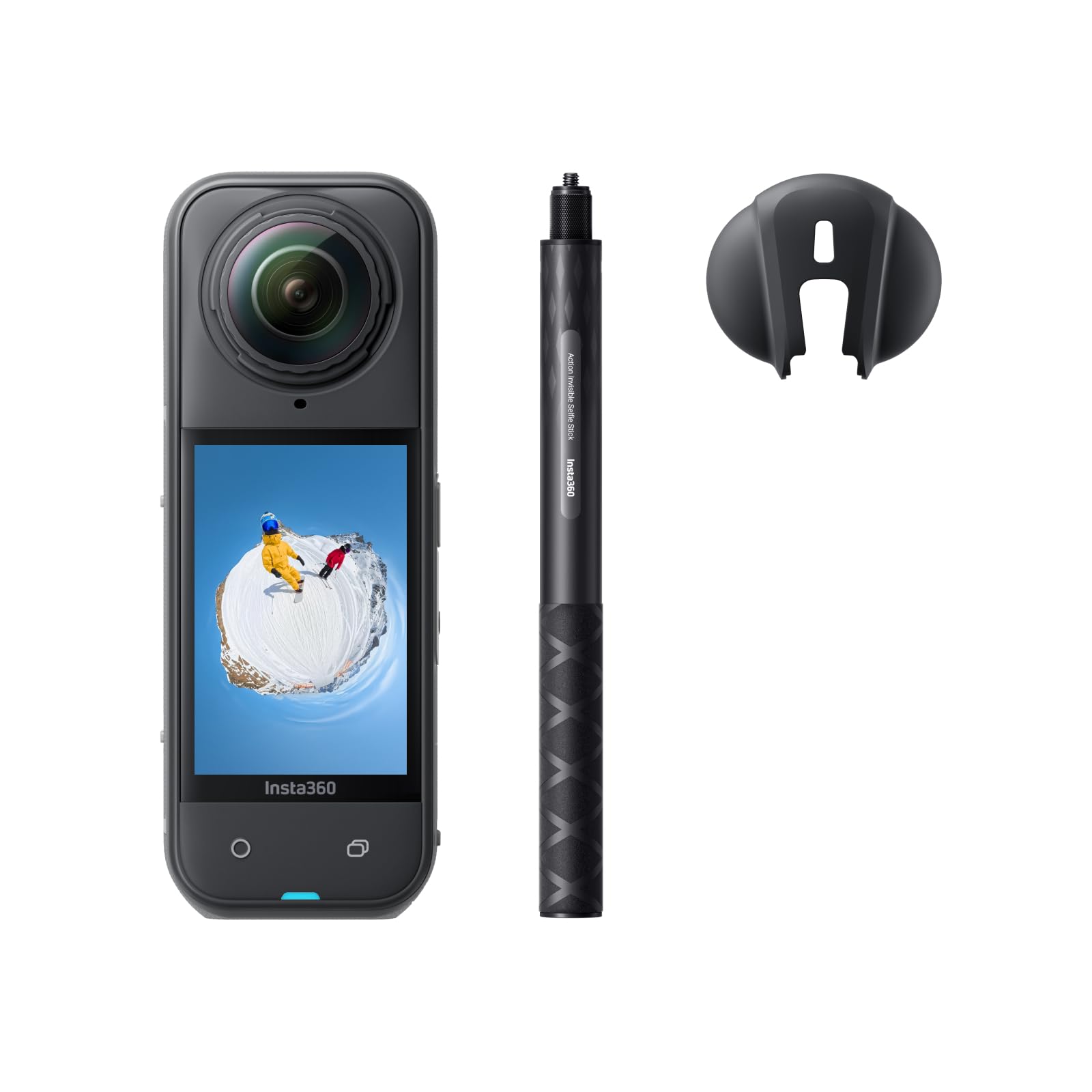 Insta360 X5 Must-Have Bundle, Waterproof 8K 360° Camera, Low Light Lead, Invisible Selfie Stick Effect, Robust & Replaceable Lenses, 3 Hour Battery, Integrated Wind Protection, Stabilisation