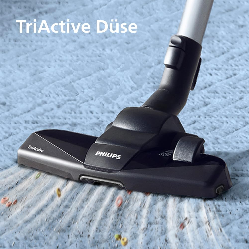 Philips PowerPro Compact Vacuum Cleaner - Lightweight, Bagless, 900W Suction Power, TriActive Nozzle for Hard Floors and Carpet, Allergy H13 HEPA Filter, PowerCyclone 5 Technology (FC9332/09)