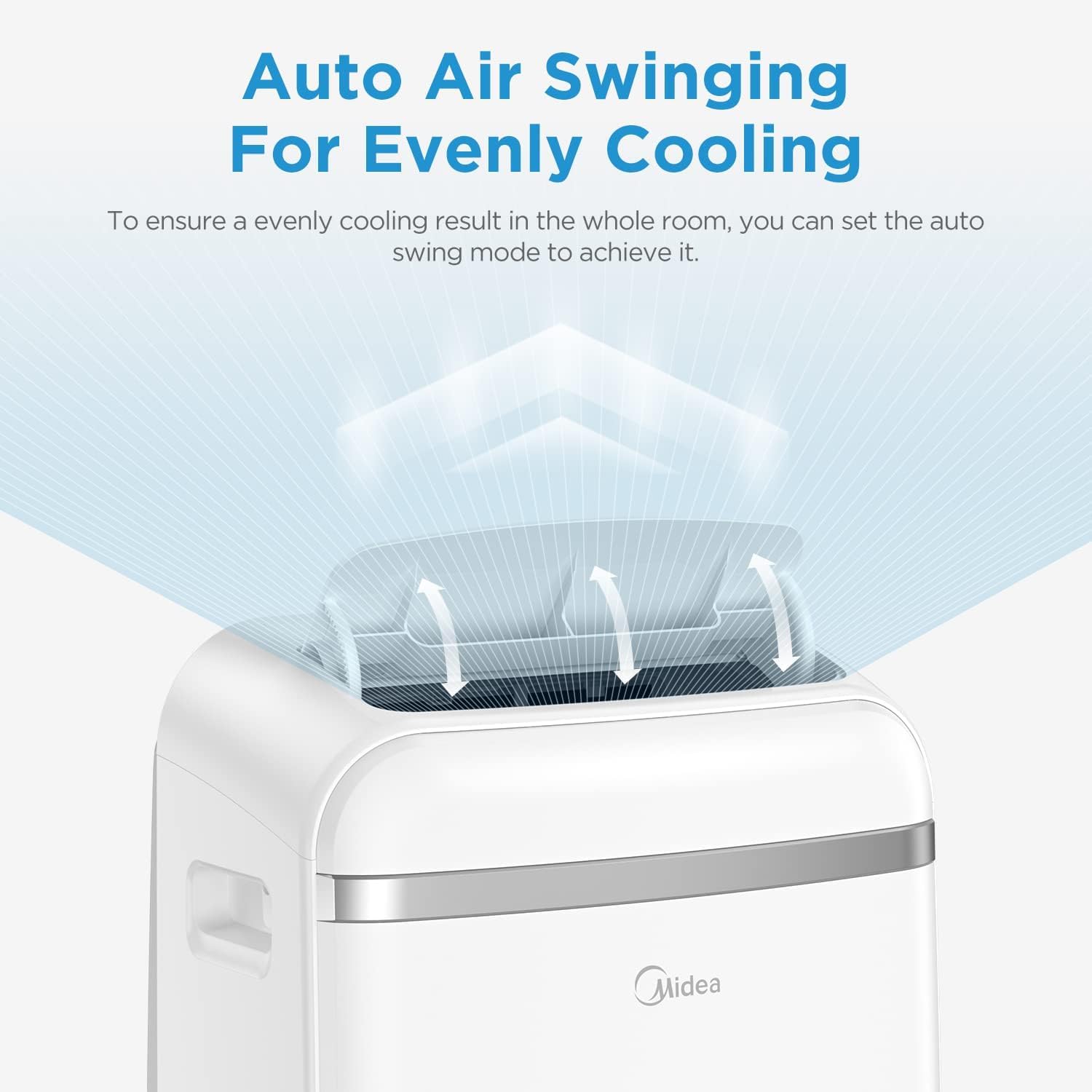 Midea Mobiles Klimagerät MPD-12CRN7, 3-in-1 Klimaanlage mit Abluftschlauch, Kühlen&Entfeuchten&Ventilieren,12000BTU/h(3,5kW/h) für Räume ca. 41m³(102㎡), 24h-Timer, 3 Jahre Garantie, weiss
