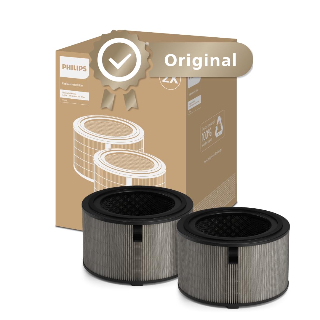 Philips PureProtect 3200 Series: Intelligent Air Purifier, HEPA and Activated Carbon Filter, CADR 500 m³/h for 130 m², Ultra Quiet and Energy Efficient, Captures 99.97% Allergens (AC3210/12)