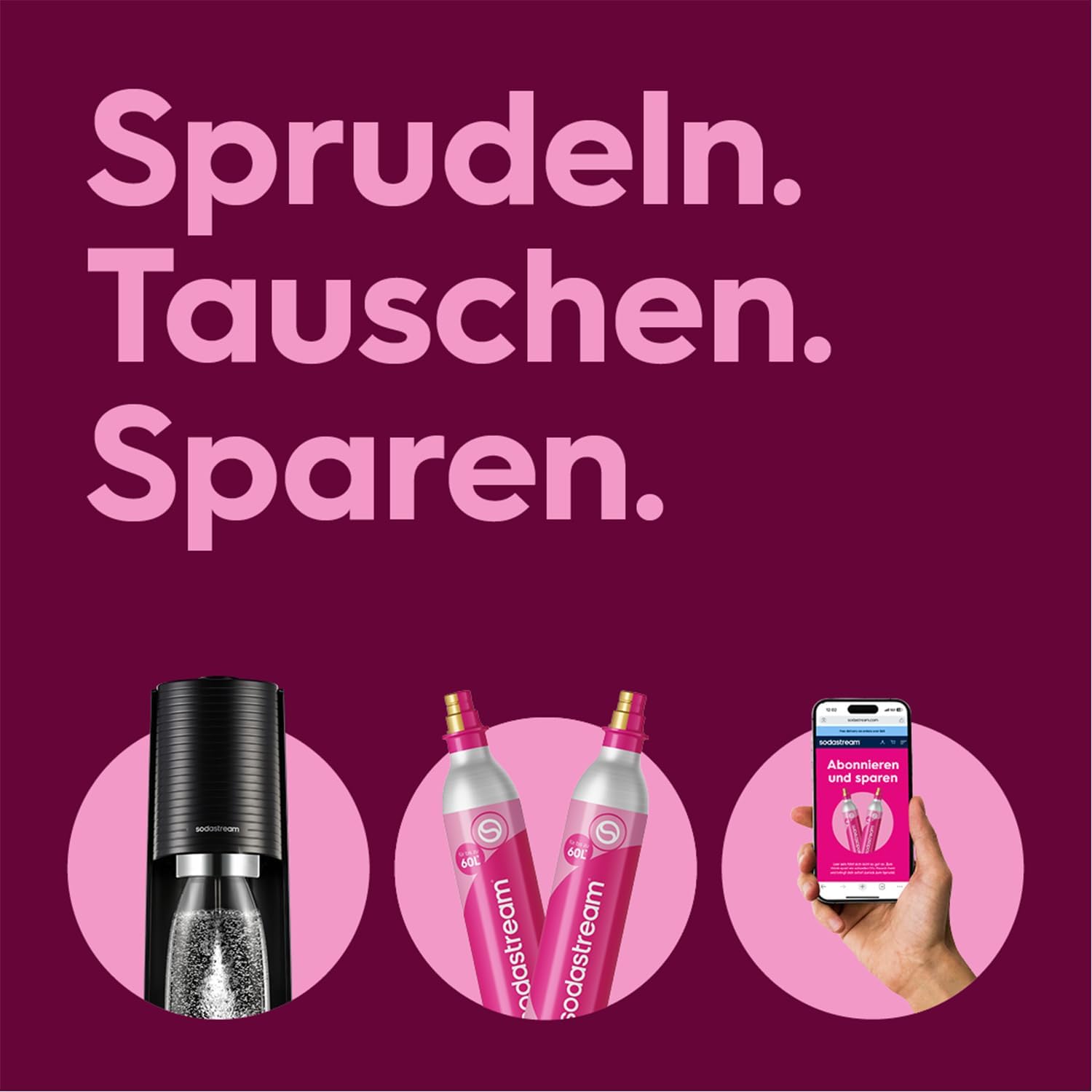 SodaStream Wassersprudler TERRA Promopack mit Quick-Connect CO2-Zylinder | inkl. 3x 1L FUSE Kunststoffflasche (spülmaschinengeeignet) | Farbe: Schwarz