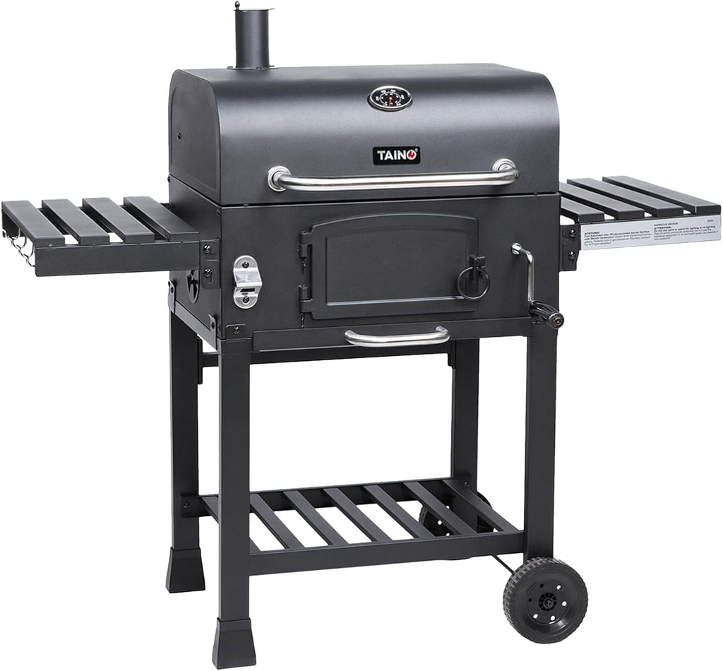 TAINO Hero XL BBQ Smoker Barbecue Trolley Charcoal Grill Fire Stand Grill Smoker Oven Accessories Cast Iron