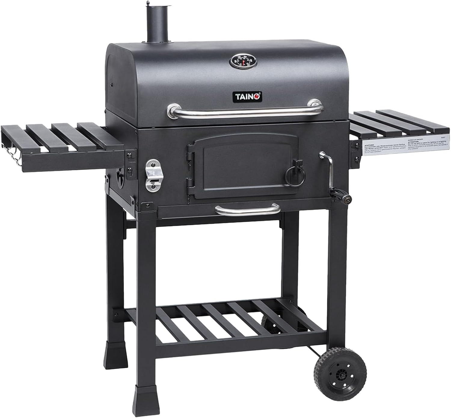 TAINO Hero XL BBQ Smoker Barbecue Trolley Charcoal Grill Fire Stand Grill Smoker Oven Accessories Cast Iron