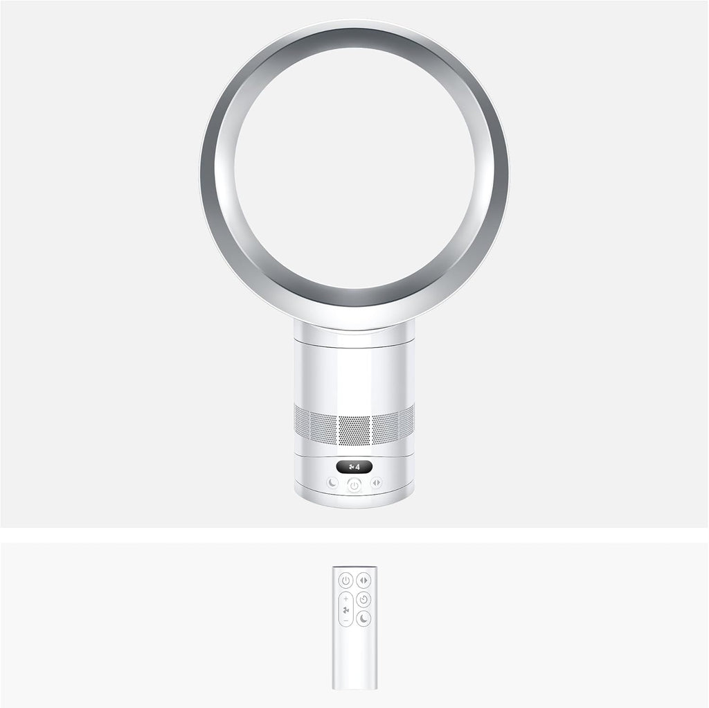 Dyson Cool™ CF1 Tischventilator, Weiß/Silber – Leise & Leistungsstarke Kühlung mit Air Multiplier™ Technologie, MyDyson™ App-Steuerung, Schlafmodus, Energieeffizient