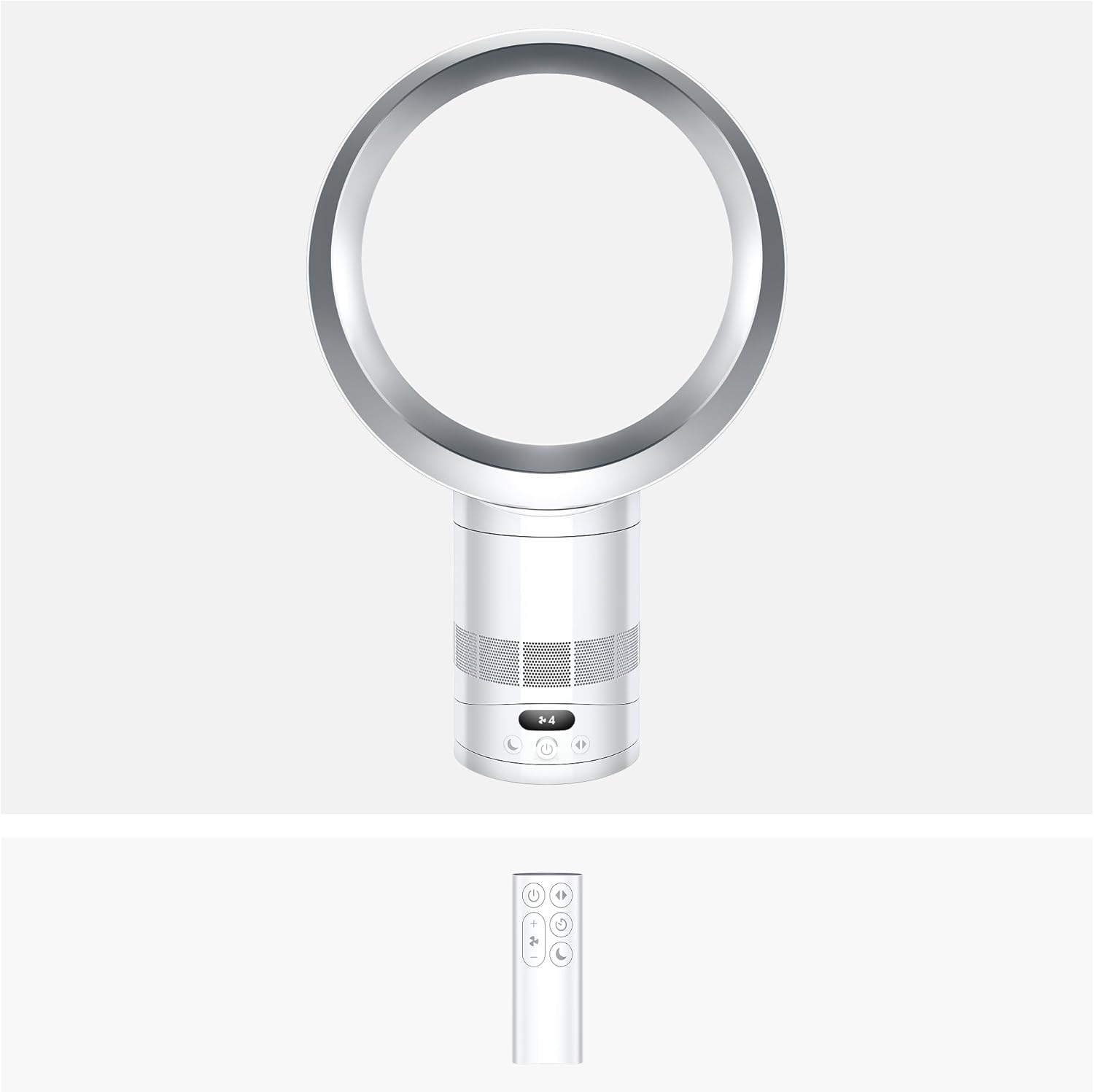 Dyson Cool™ CF1 Tischventilator, Weiß/Silber – Leise & Leistungsstarke Kühlung mit Air Multiplier™ Technologie, MyDyson™ App-Steuerung, Schlafmodus, Energieeffizient