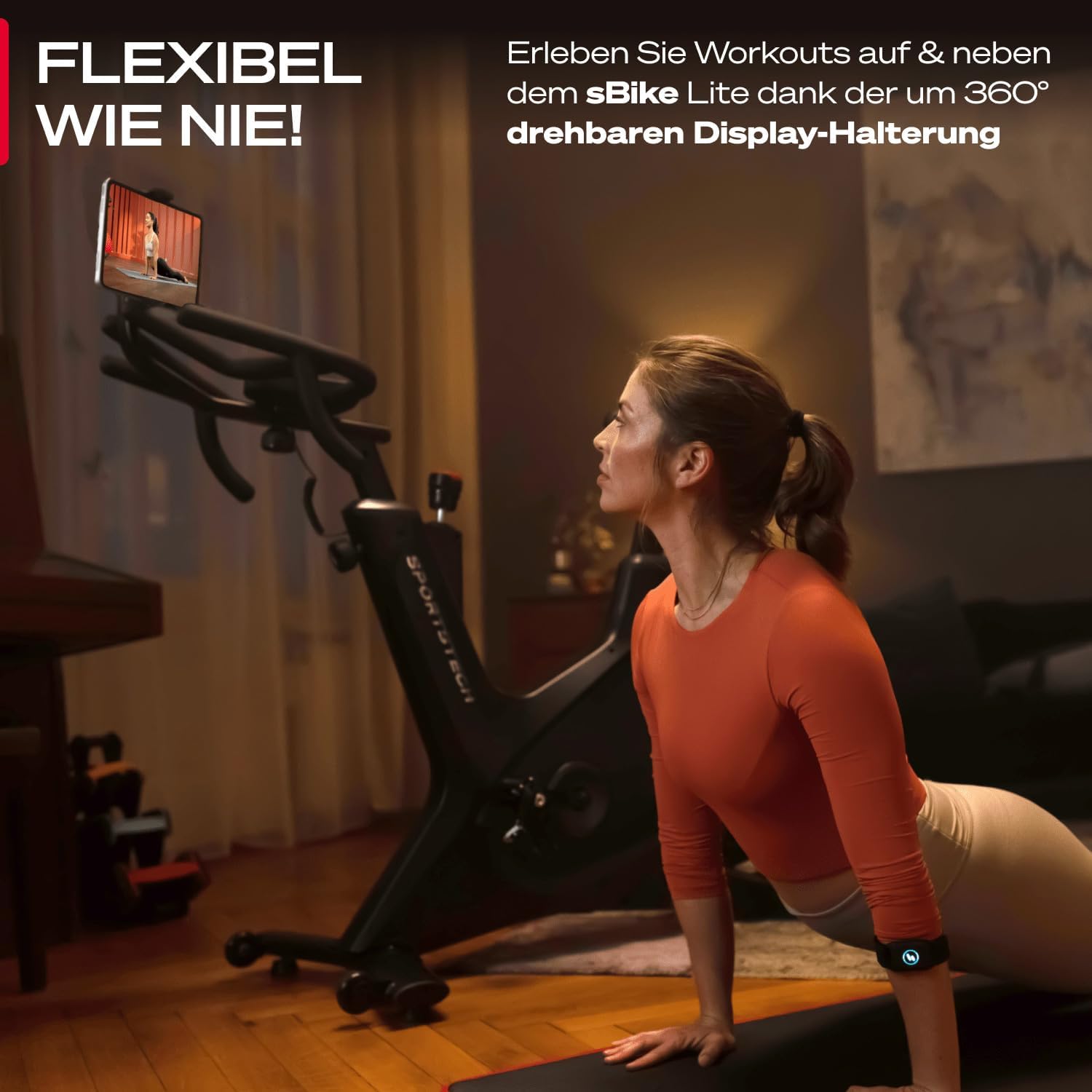 Sportstech Sbike Lite: Heimtrainer mit App & Tablet-Halterung ✨