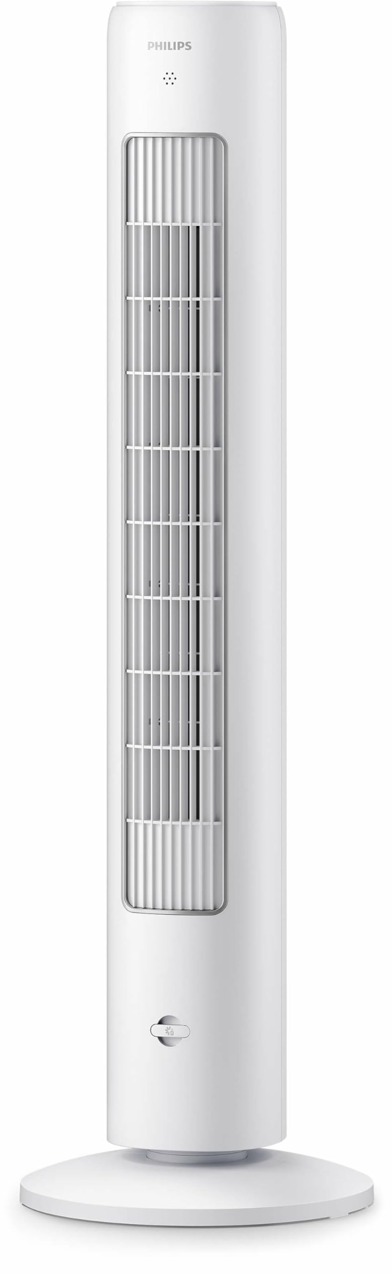 PHILIPS Oszillierender Turmventilator 5000 Serie, 105 cm, Fernbedienung, Timer, 3 Geschwindigkeiten, 3 Modi, 40W, leistungsstarker leiser Luftstrom, geeignet als Aroma-Diffuser, grau (CX5535/11)