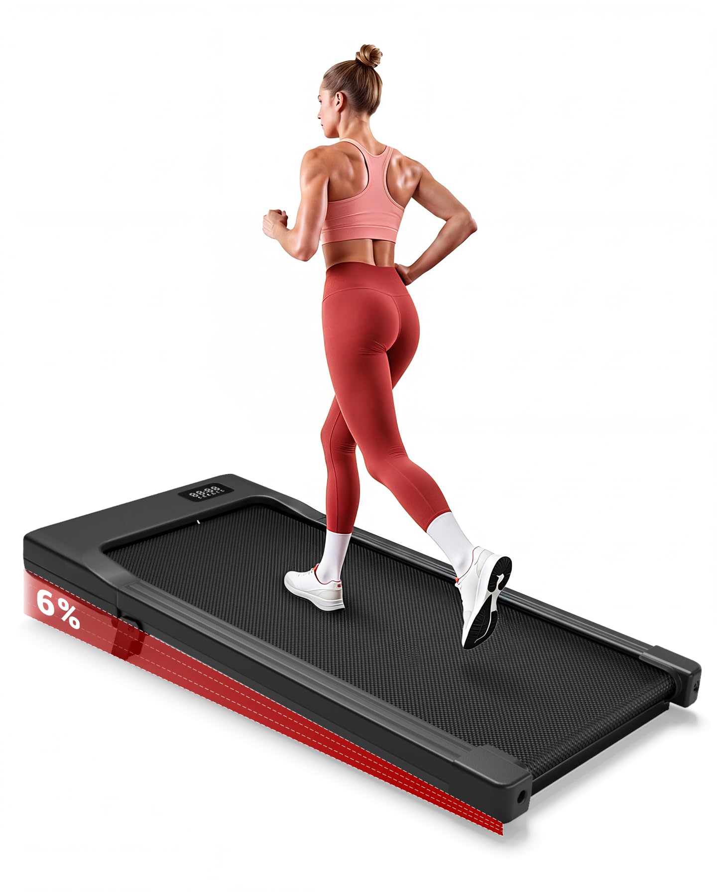 Superun Raceable Walking Pad, Treadmill for Home, 2.5 HP with App and Remote Control, Treadmill Desk, Max 136 kg with Multi-Runner Racing and Training Couses