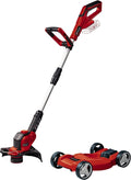 Einhell GE-CT 18/28 Li-Solo Power X-Change Cordless Grass Trimmer (18 V, 28 cm Cutting Width Thread, Rotatable and Tilting Motor Head, without Battery and Charger), Red/Black
