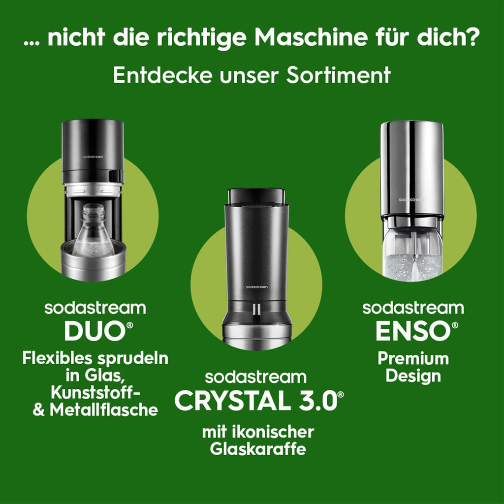 SodaStream Wassersprudler TERRA Promopack mit Quick-Connect CO2-Zylinder | inkl. 3x 1L FUSE Kunststoffflasche (spülmaschinengeeignet) | Farbe: Schwarz