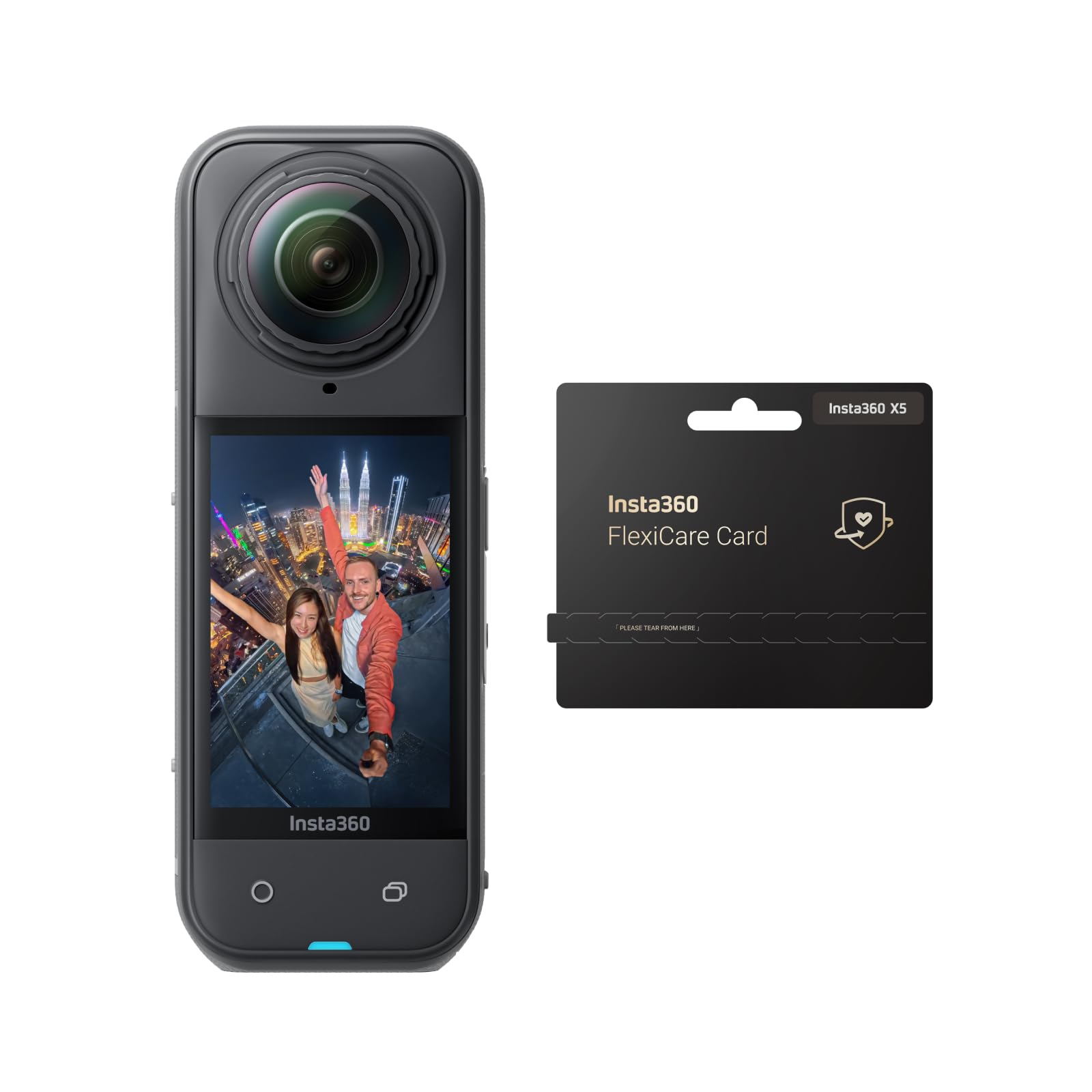 Insta360 X5 Must-Have Bundle, Waterproof 8K 360° Camera, Low Light Lead, Invisible Selfie Stick Effect, Robust & Replaceable Lenses, 3 Hour Battery, Integrated Wind Protection, Stabilisation
