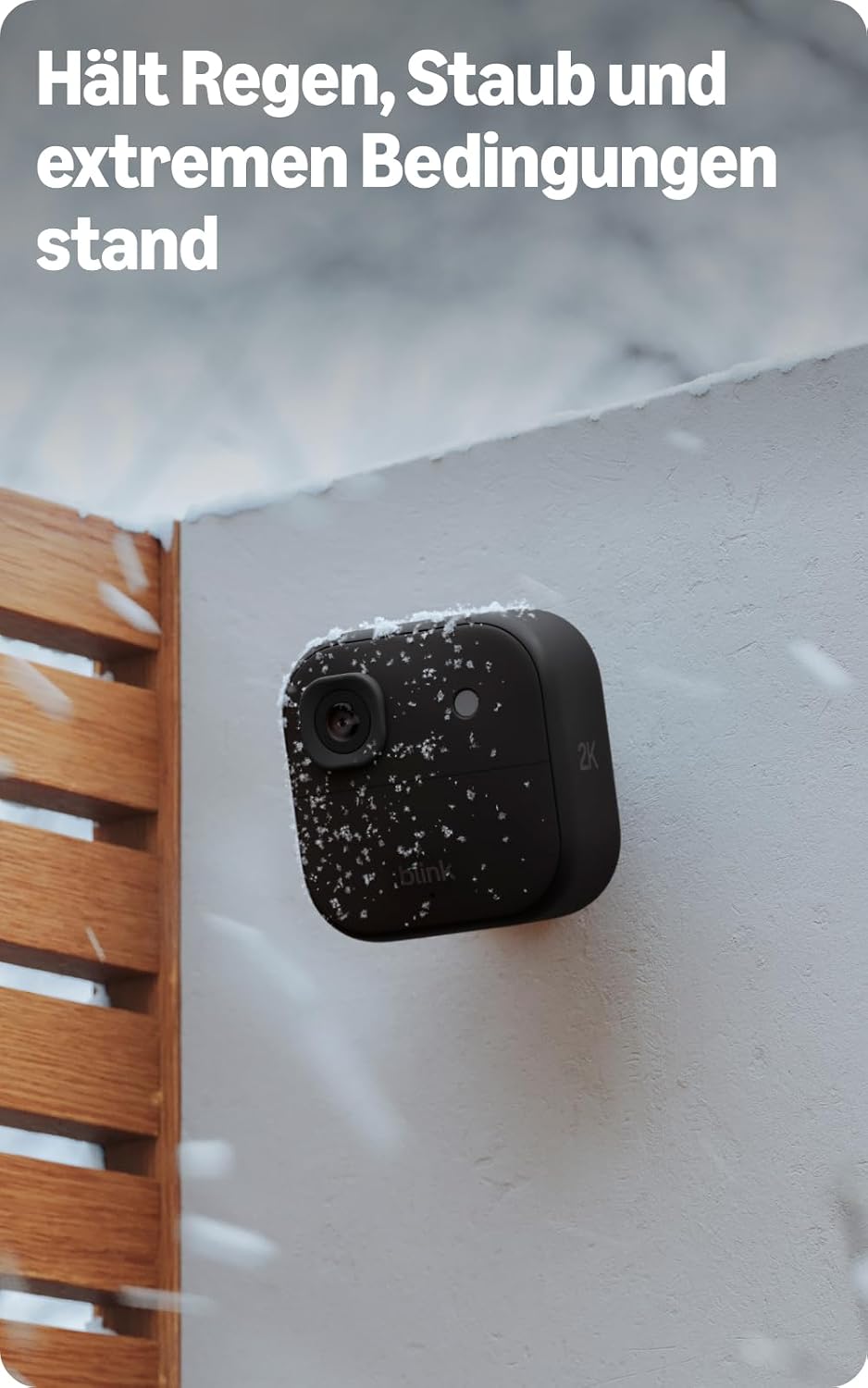 Blink Outdoor Camera 2K+ (newest gen) — Wireless smart security camera, 2K video resolution, enhanced audio, up to two-year battery. Sync Module Core included — 1 camera system, Black